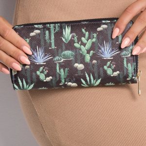 Black and Green Printed Wallet