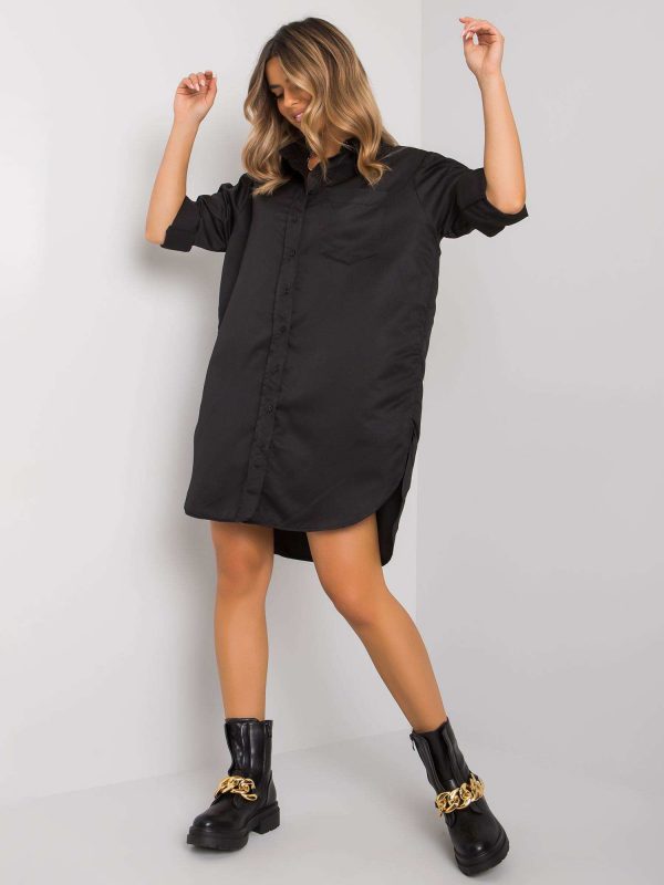 Black Mirian Cotton Shirt