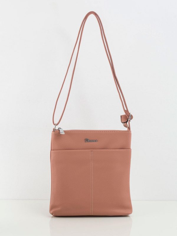 Pink eco-leather handbag