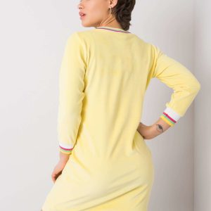 Yellow velour dress Aspen RUE PARIS