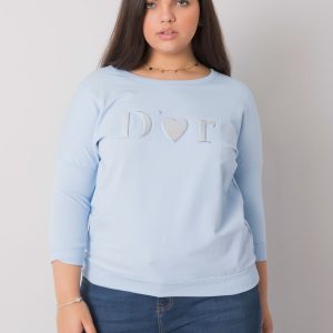 Light-blue blouse plus size Alice