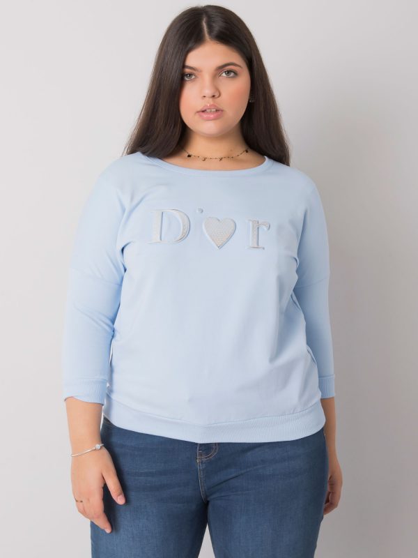 Light-blue blouse plus size Alice