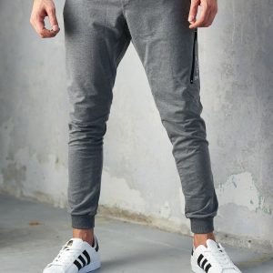 Dark Grey Slim Fit Men's Sweatpants