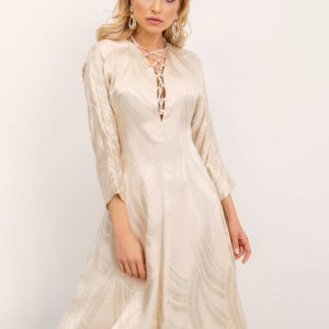 BSL Beige Patterned Dress