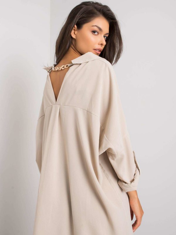 Beige oversized dress Elaria