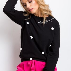 RUE PARIS Black Elsa Sweatshirt