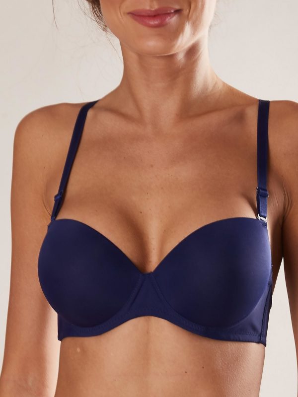 Navy blue push up bra