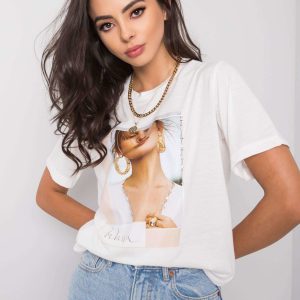 White T-shirt for women cotton Lynda