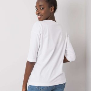 Simone White Cotton Blouse