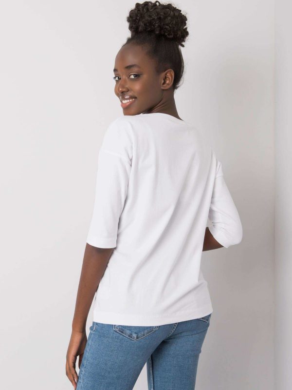 Simone White Cotton Blouse