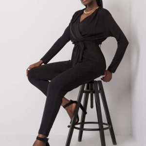 Arianne black jumpsuit with belt