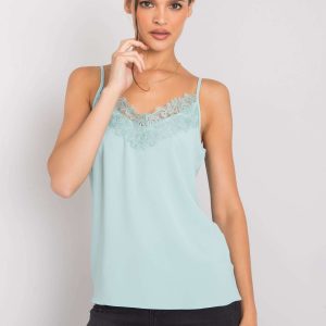 Mint top with Alenna lace