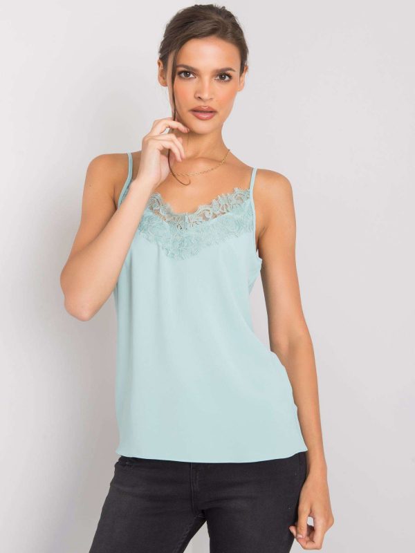 Mint top with Alenna lace