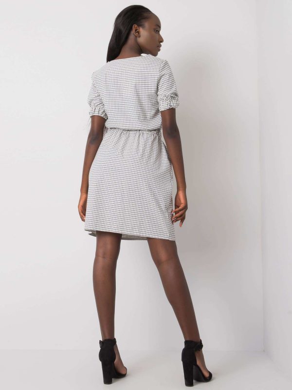 Bellatrix White Checkered Dress