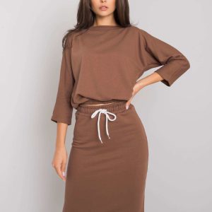 Brown set with Savina skirt