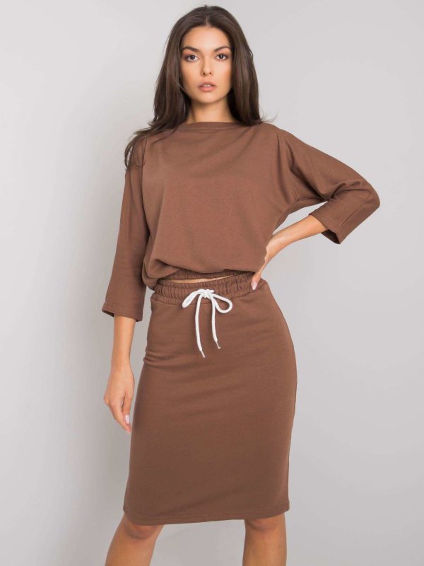 Brown set with Savina skirt