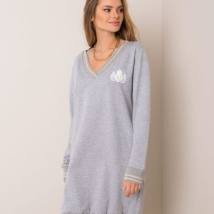 Grey melange dress Lorita