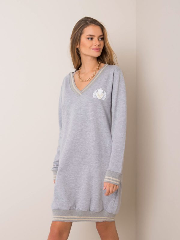 Grey melange dress Lorita