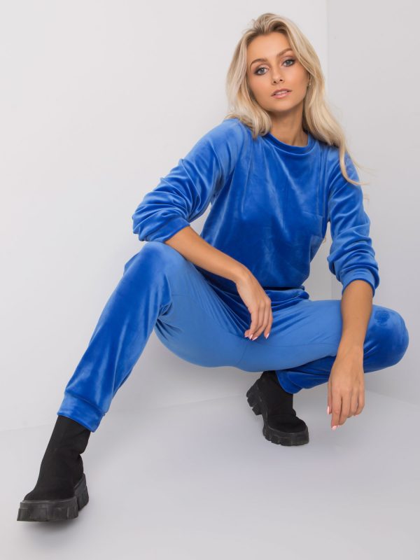 Blue velour set Brenda RUE PARIS