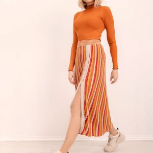 BSL Yellow and Orange Striped Skirt