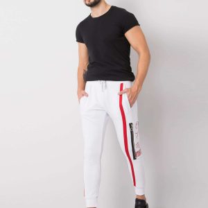 Bradley Print Men's White Sweatpants