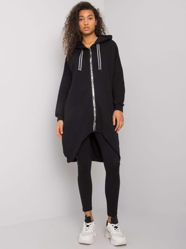 Jassalina Black Hooded Sweatshirt