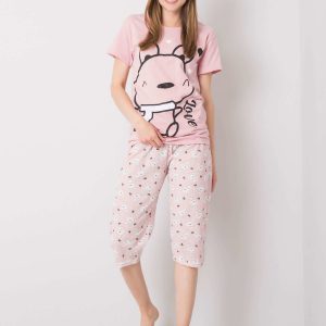 Pale Pink Print Pyjamas