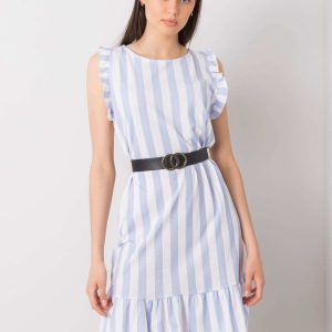 Light Blue Striped Maude Dress