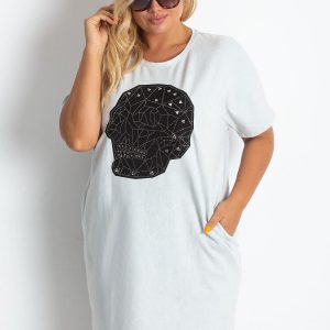 Light Grey Plus Size Brillance Dress