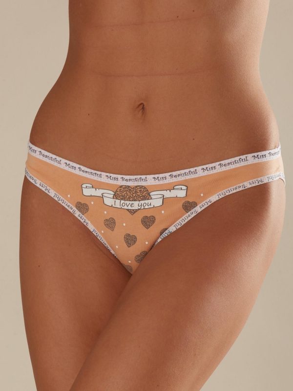 Apricot Printed Women's Panties