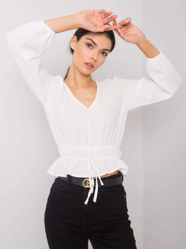 Kristy RUE PARIS white blouse