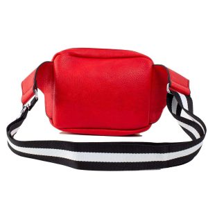 Red eco-leather kidney sachet