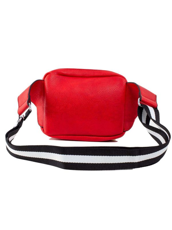 Red eco-leather kidney sachet