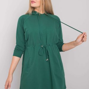 Dark Green Plus Size Hoodie Norina