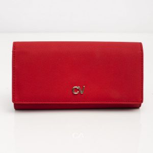 Red Eco Leather Olong Wallet