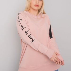 Dirty pink sweatshirt tunic plus size Parma