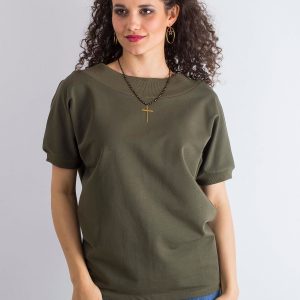 Khaki blouse Lemontree