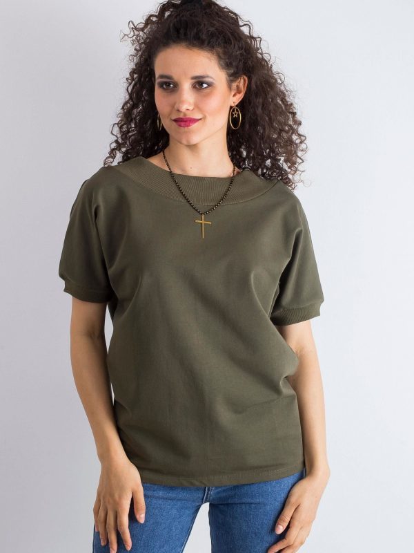 Khaki blouse Lemontree