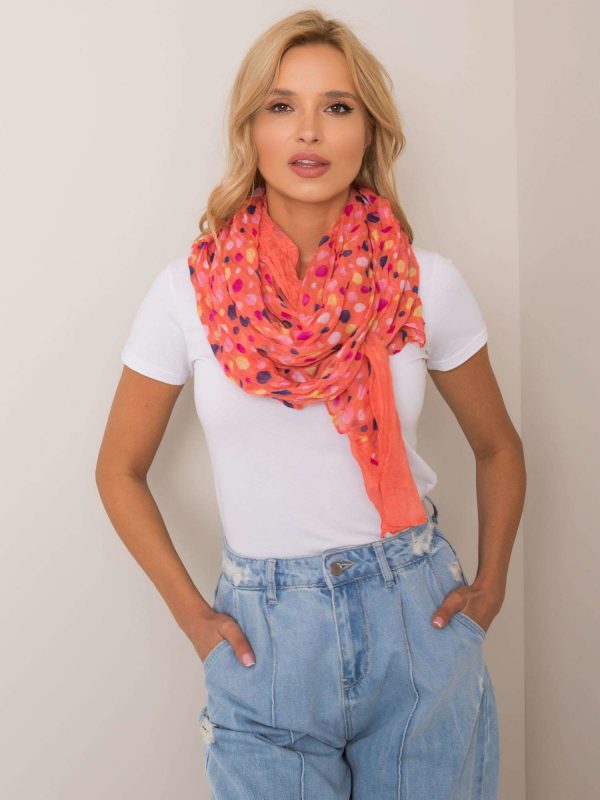 Orange scarf with peas