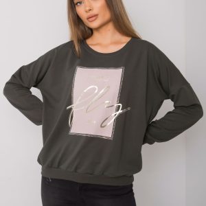 Dark khaki Salisbury Print Women's Sweatshirt