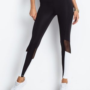 TOMMY LIFE Black & White Sports Leggings