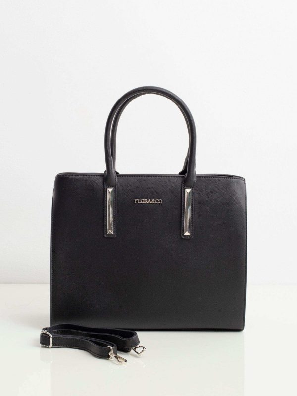 Black bag with saffiano effect