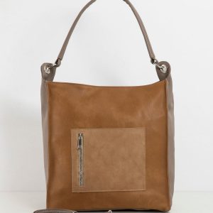 Light brown large bag with pocket