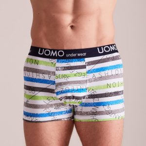 Men's Striped Cotton Boxer Shorts