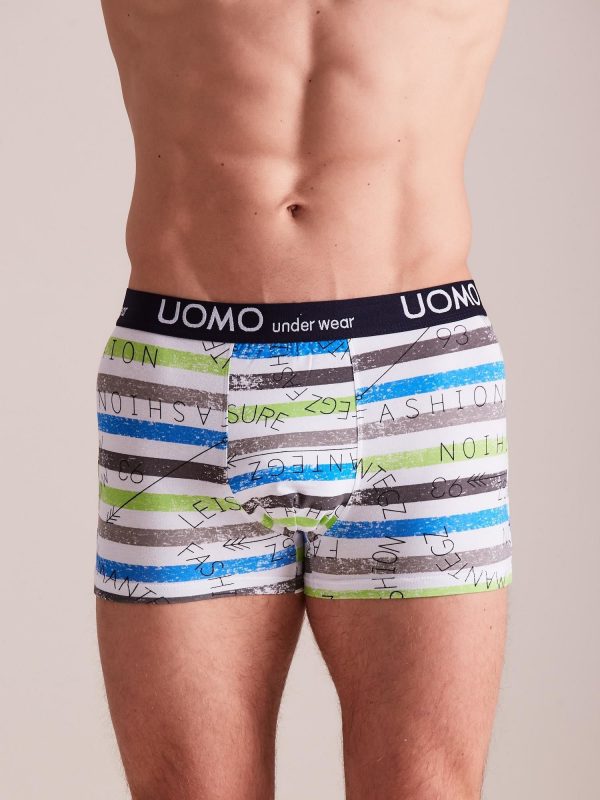 Men's Striped Cotton Boxer Shorts