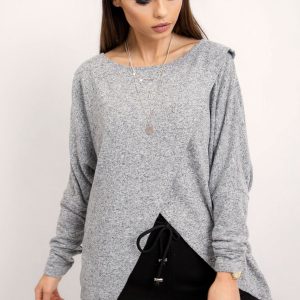 BSL Grey asymmetrical blouse