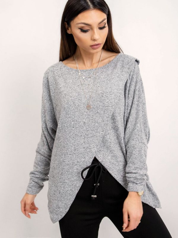 BSL Grey asymmetrical blouse