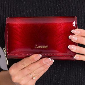 Women's Red Leather Wallet