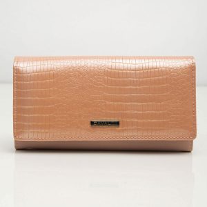 Light pink leather wallet