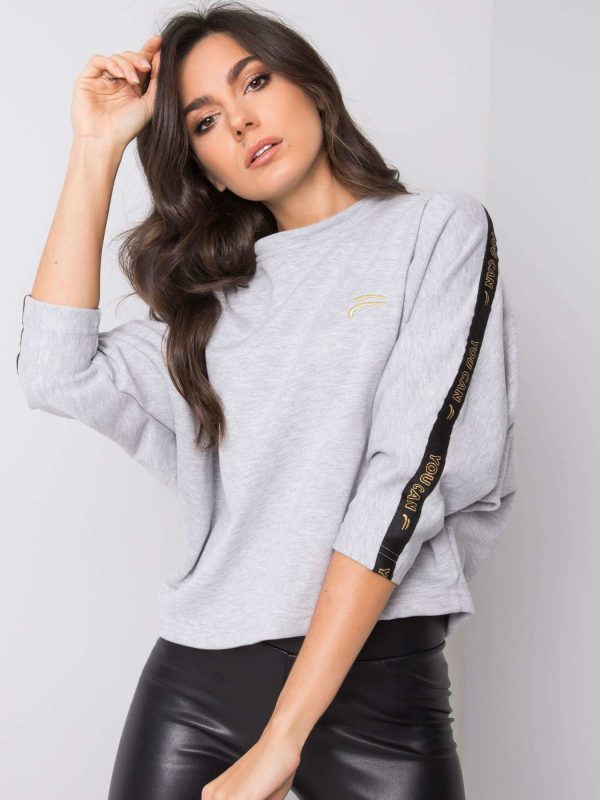 Grey sweatshirt Brigitte FOR FITNESS